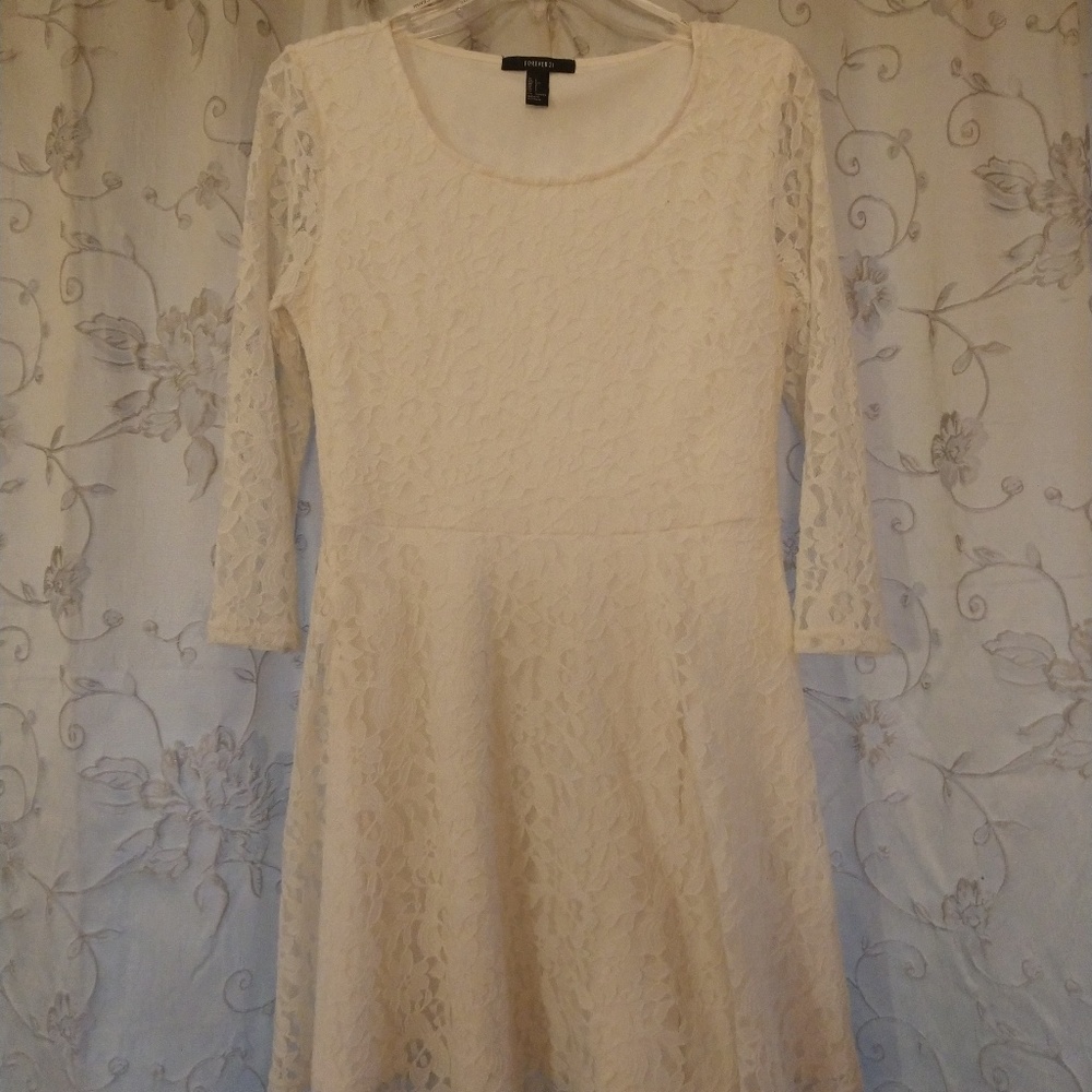Cream Lace Dress